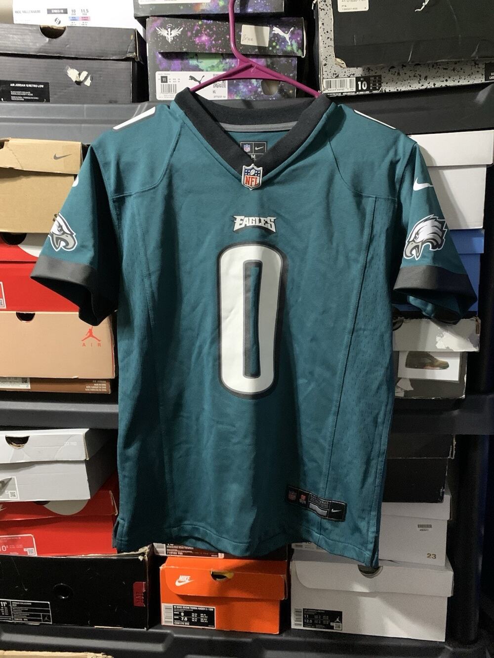 Size Youth M(12-14yo)-Philadelphia Eagles D'Andre Swift #0 Engineered NFL Jersey